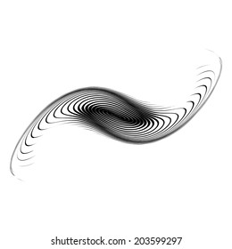Design monochrome swirl motion background. Abstract lines torsion backdrop. Decor element. Vector-art illustration