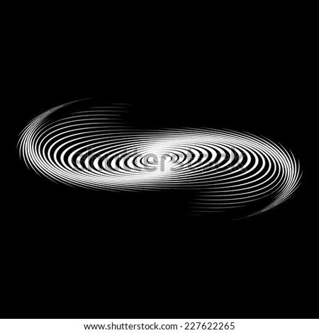 Design monochrome swirl motion background. Abstract lines torsion backdrop. Decor twisted element. Vector-art illustration