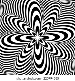 Design monochrome swirl rotation background. Abstract warped backdrop. Vector-art illustration
