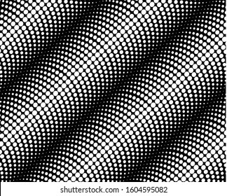  Design monochrome vortex circular movement illusion background. Abstract striped distortion backdrop. Vector-art illustration