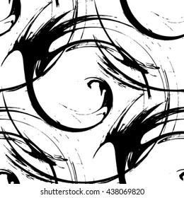 Design monochrome vortex movement illusion background. Abstract strip lines warped twisted backdrop. Art vector illustration