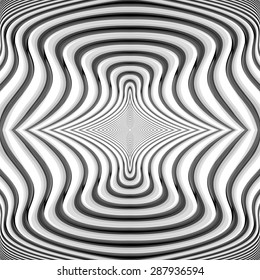 Design monochrome waving lines background. Abstract textured backdrop. Vector-art illustration. EPS10