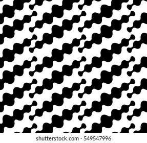 Design monochrome waving seamless pattern. Abstract zigzag background. Vector illustration.