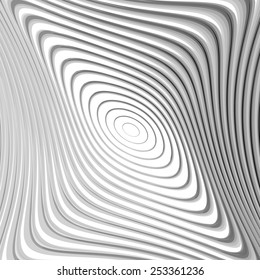 Design monochrome whirl circular motion background. Abstract striped distortion twisted backdrop. Vector-art illustration. EPS10