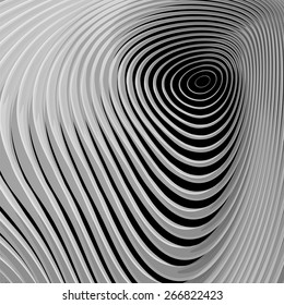 Design monochrome whirl circular motion background. Abstract striped distortion backdrop. Vector-art illustration. EPS10