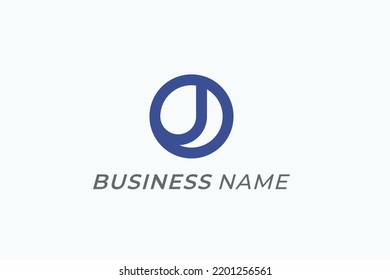 design monogram circle letter J