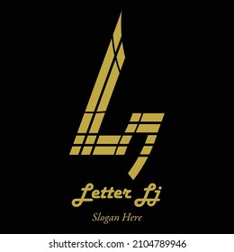 design monogram logo letter L J