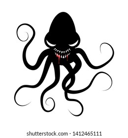 design of monster octopus draw