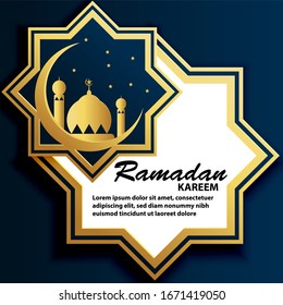 design for the month of Ramadan in the form of mosques and moons