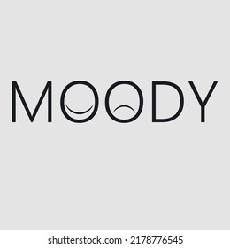 Design für (Moody) Wort .