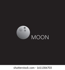 design moon logo simple text