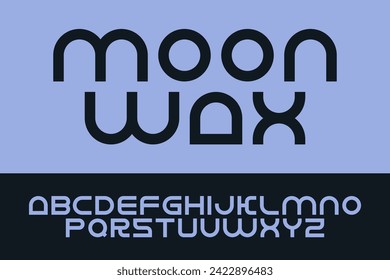 Design Moon Wax Typeface Alphabet Typography Font Letter Text