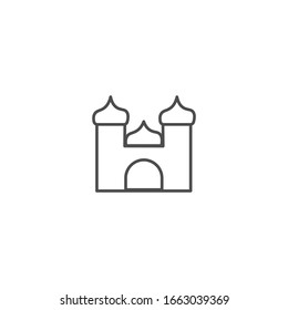 El diseño del icono de la mezquita es adecuado para el Ramadán