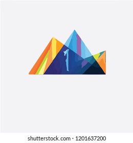 The design of the mountain to the climber