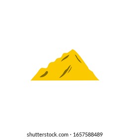 DESIGN MOUNTAIN GOLD ICON, SYMBOL ON WHITE