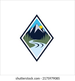 design mountain scenery illustration for your brand, t-shirt and identity