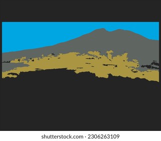 Design mountain silhouette vector illustration