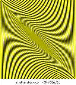 Design movement illusion background. Abstract striped lines distortion twisted backdrop. Vector-art illustration