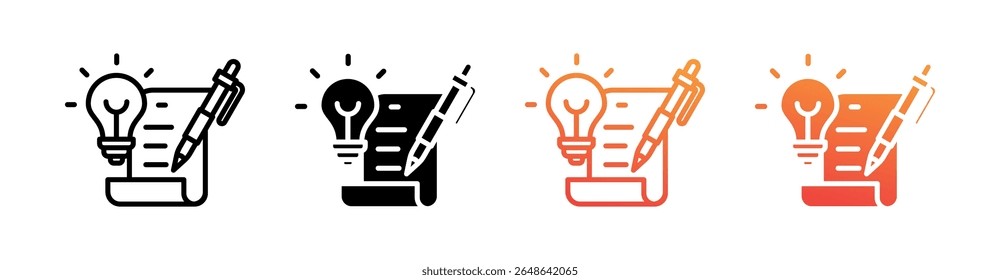 Design Multi Style Icon Set Vector