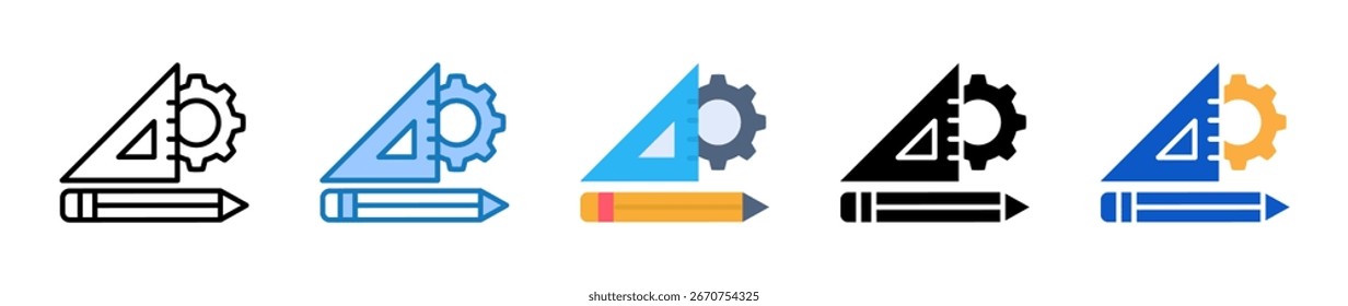 Diseña múltiples iconos de estilo y establece la Ilustración vectorial de diseño.