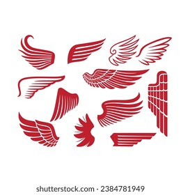 DESIGN MULTIPLE WING RED DESIGN