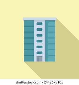 Design multistory building icon flat vector. Area city plan. Small low map