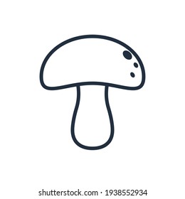 The design of the mushrooms fruit and vegetables outline icon vector illustration, this vector is suitable for icons, logos, illustrations, stickers, books, covers, etc.