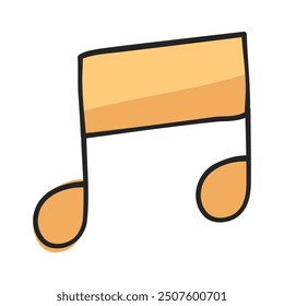 Estilo del icono de las notas de la música del diseño en el fondo blanco.