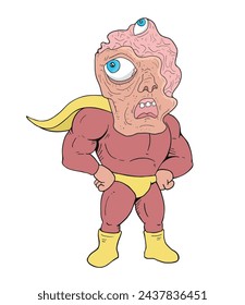 Diseño de ilustración de héroe mutante