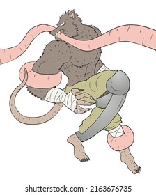 Design of mutant rat illustration