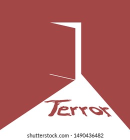 Design of mystery door illustration