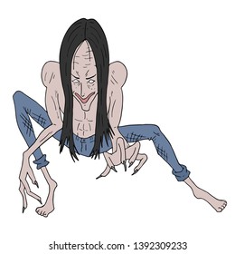 Vampire Long Hair Stock Illustrations Images Vectors Shutterstock