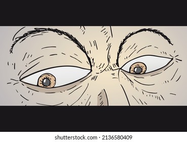 Design of mystery man looking