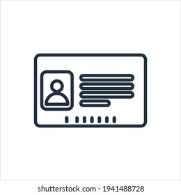 The design of the name card education outline icon pack vector illustration, this vector is suitable for icons, logos, illustrations, stickers, books, covers, etc.