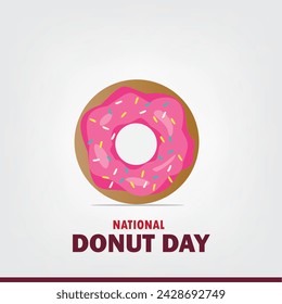 Design for National Donut Day. Simple and Elegant Vector Design