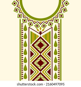 design for neck fashion background, wallpaper, clothing, and wrapping. Geometric ethnic oriental pattern traditional, Moroccan kaftans diamond art necklace embroidery style.