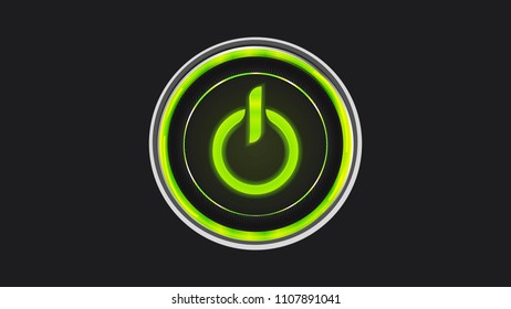 design neon button power