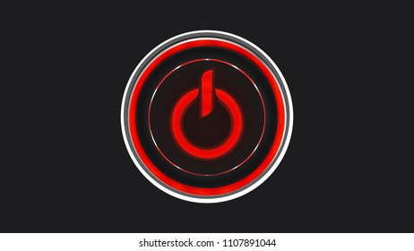 design neon button power