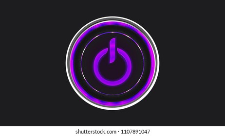 design neon button power