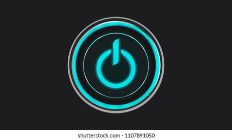 design neon button power