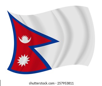 design Nepal flag waving vector