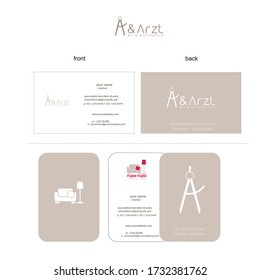 design new logo for interior design and architect new, include name card design 