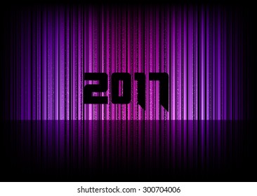 Design for New year 2017. Vector abstract background with numbers.