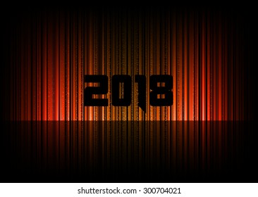 Design for New year 2018. Vector abstract background with numbers.