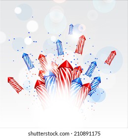 Design new year background with fireworks