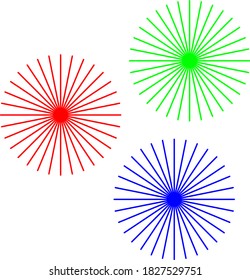 design for the new year in the form of colorful fireworks