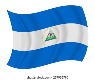 design Nicaragua flag waving vector