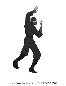 Diseño de la ilustración de exploración de ninja
