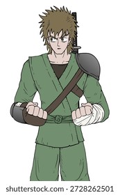 Design de desenho de guerreiro ninja
