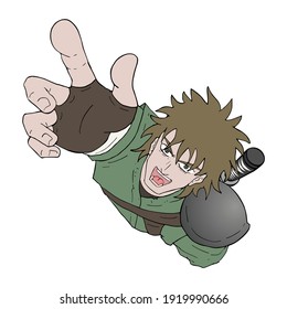 Design der Ninja-Krieger-Illustration